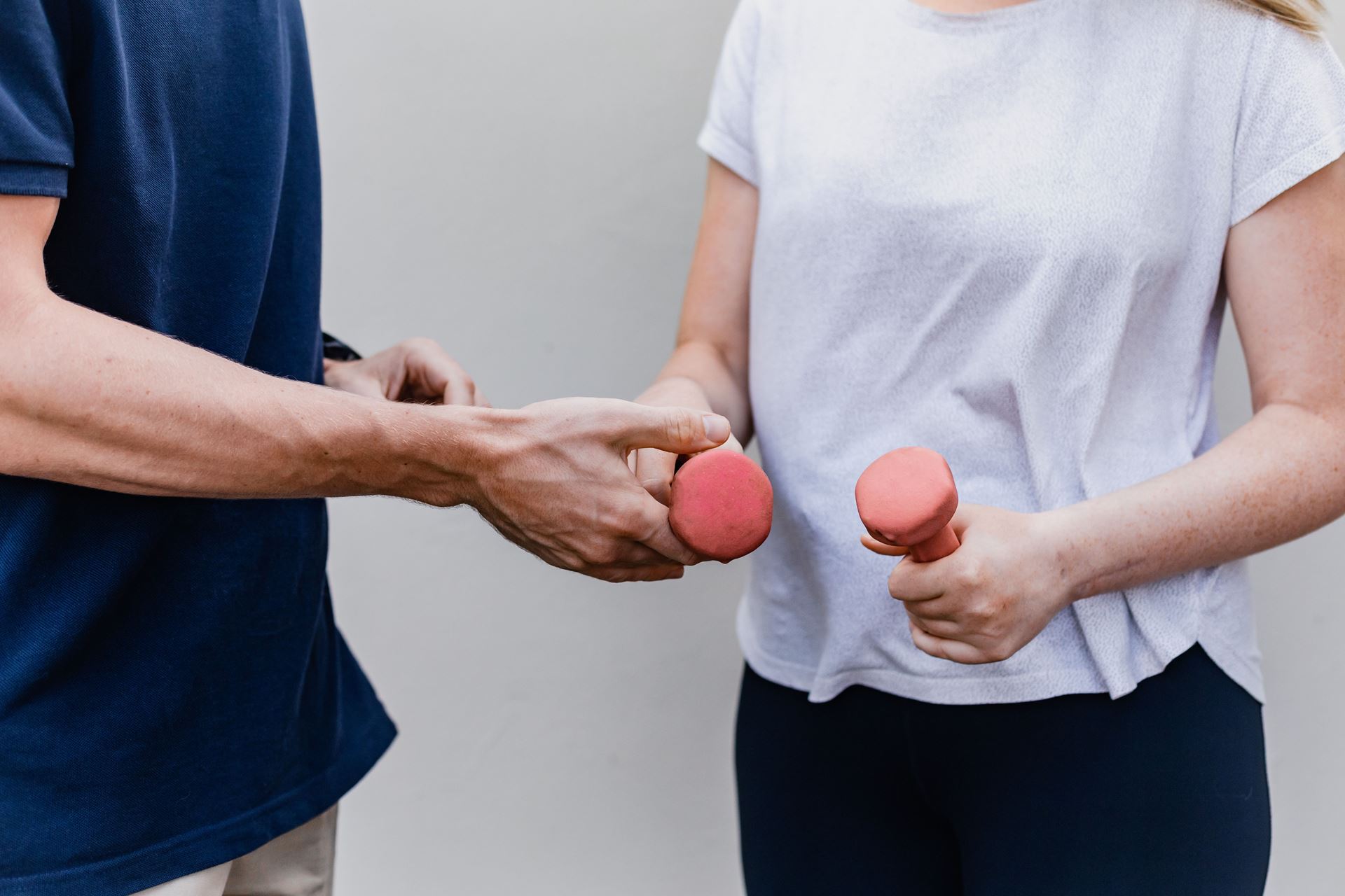 Physio helping patient